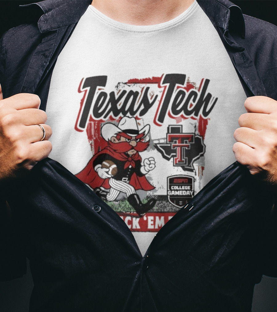 Texas Tech Red Raiders Wreck ‘Em Tech Gameday Mascot ESPN College T-Shirt