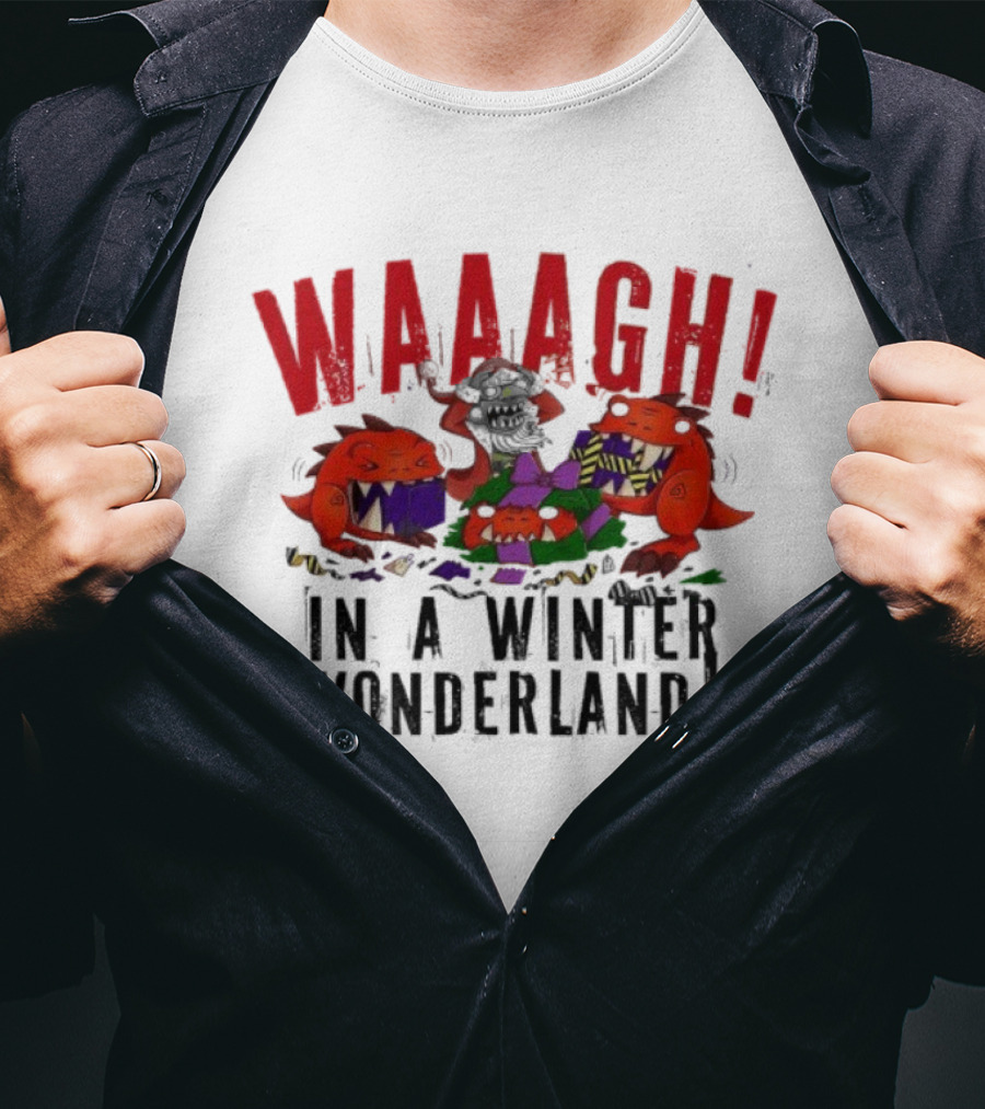 Warhammer Waaagh Gobbo In A Winter Wonderland Christmas Jumper T-Shirt