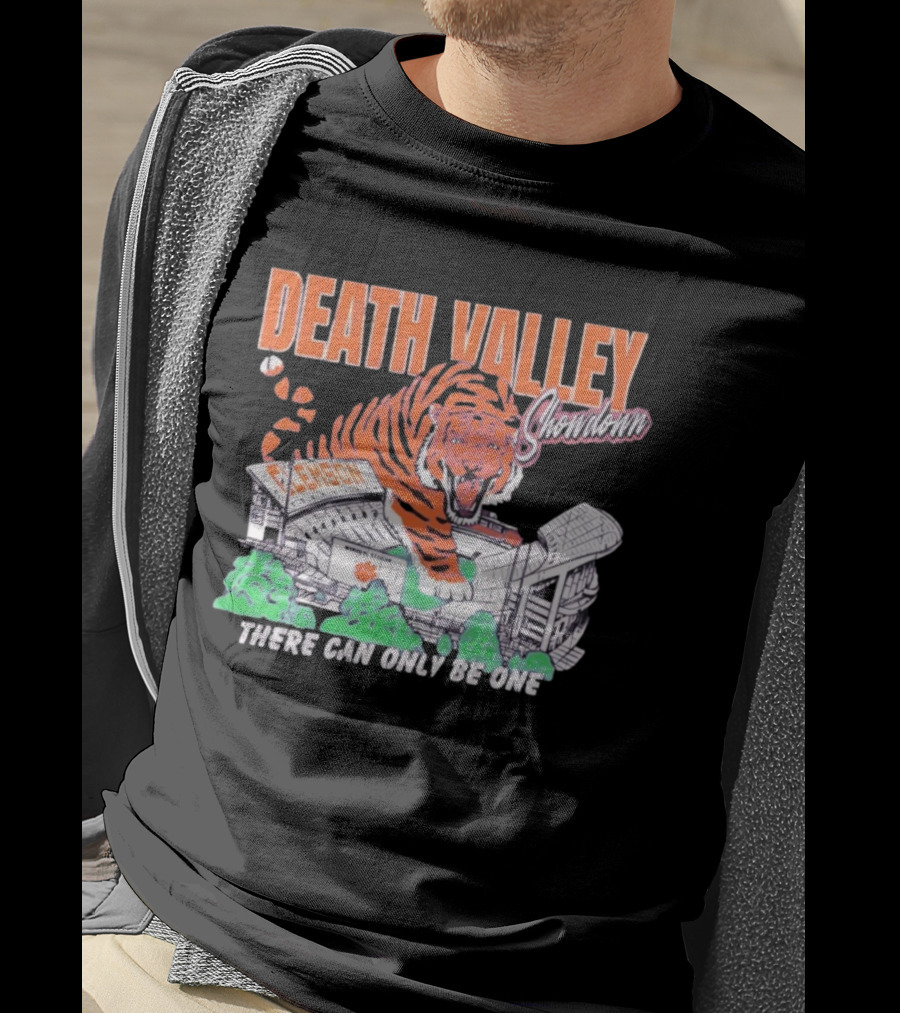 Clemson Tigers Death Valley Showdown There Can Only Be One Memorial Stadium T-Shirt