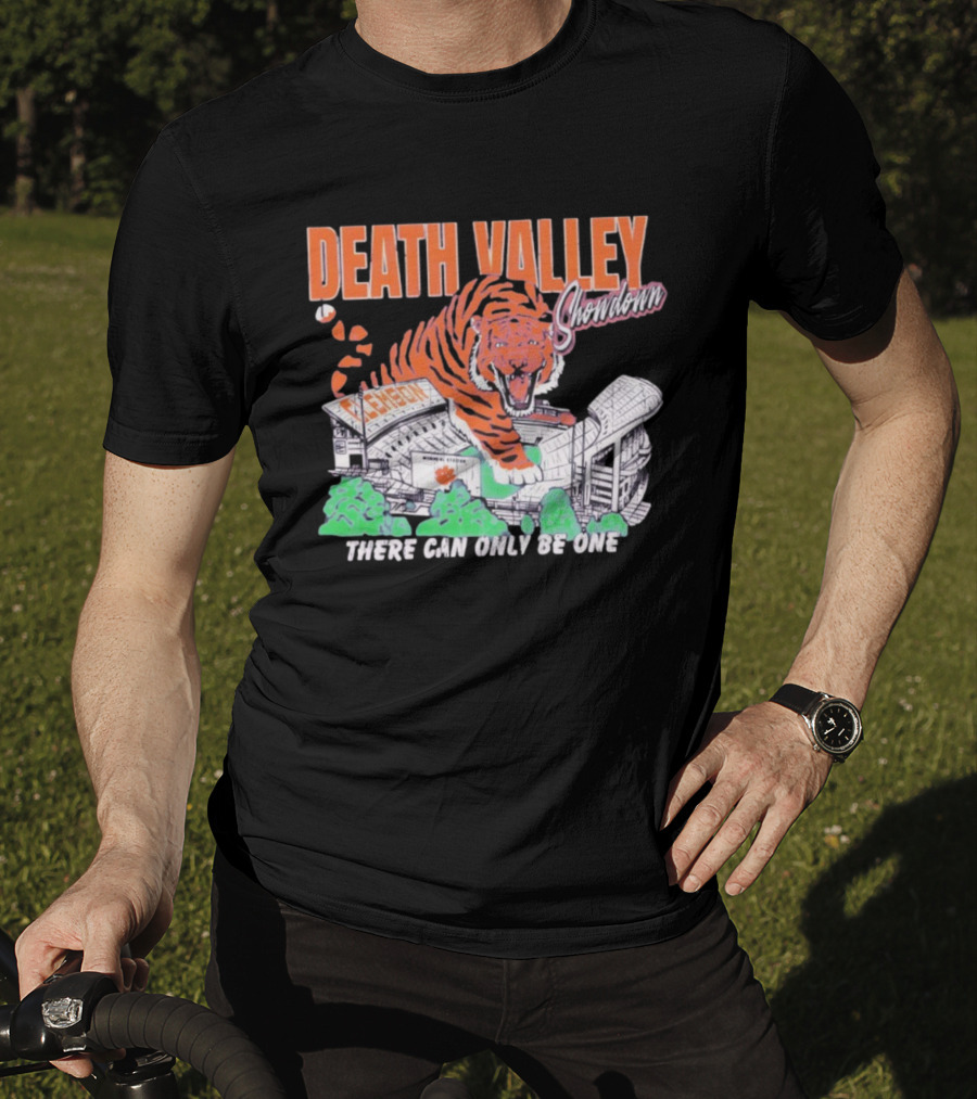 Clemson Tigers Death Valley Showdown There Can Only Be One Memorial Stadium T-Shirt