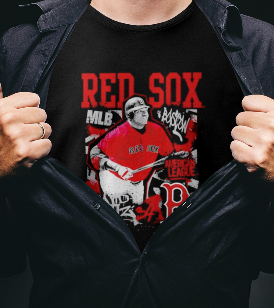 David Ortiz MLB Red Sox Cooperstown Star Moment Boston B T-Shirt
