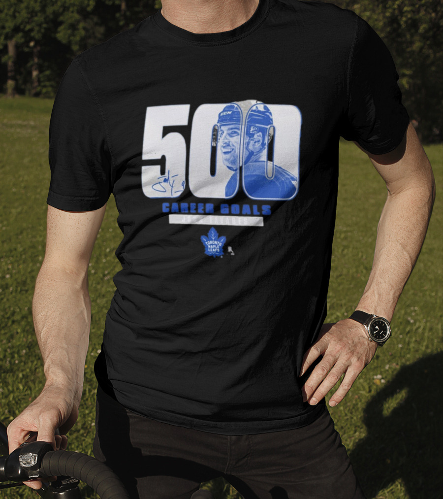 John Tavares Signed 500 Career Goals Toronto Maple Leafs T-Shirt