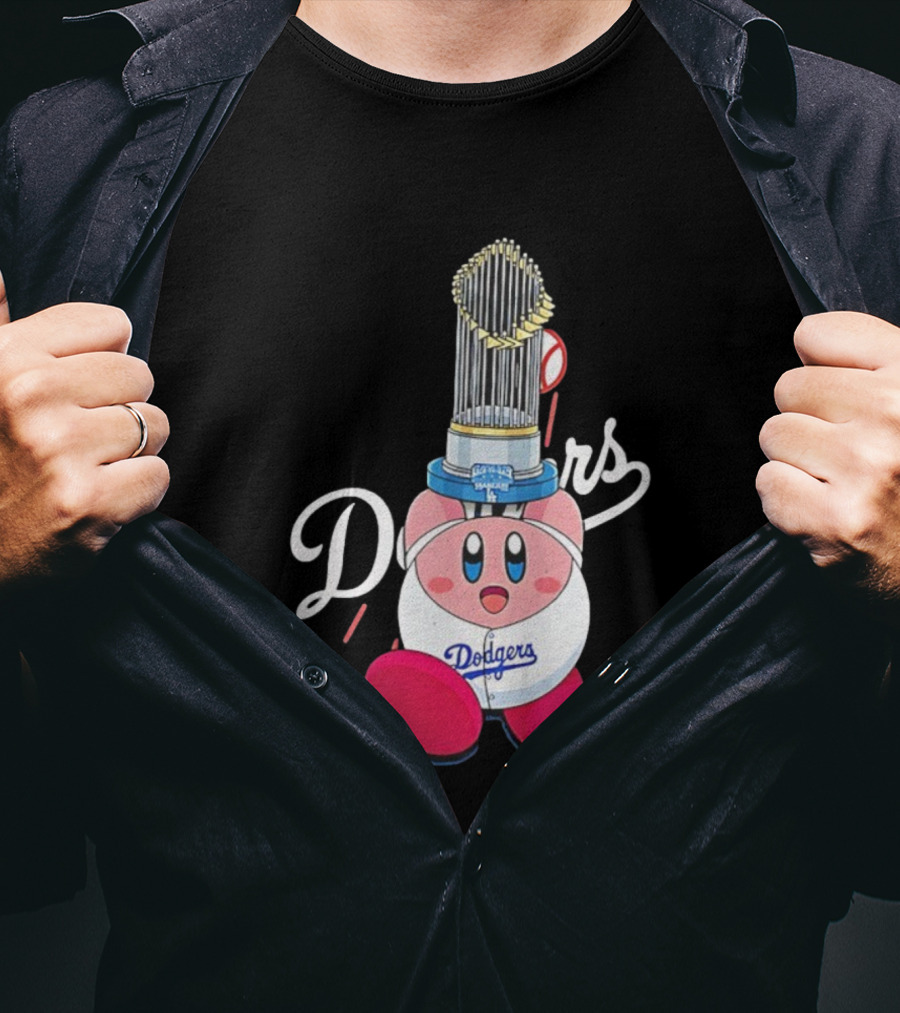 Kirby Dodgers Trophy World Series Champions MLB 2025 T-Shirt