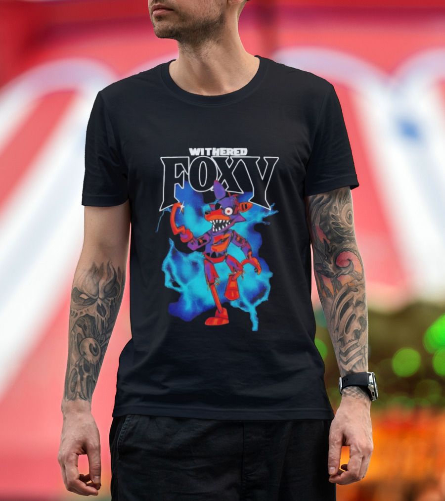 Withered Foxy Five Nights At Freddy’s Colorful Character Artwork T-Shirt