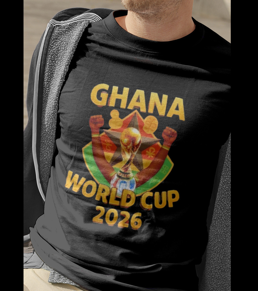 Ghana World Cup 2026 Soccer Trophy Celebration T-Shirt
