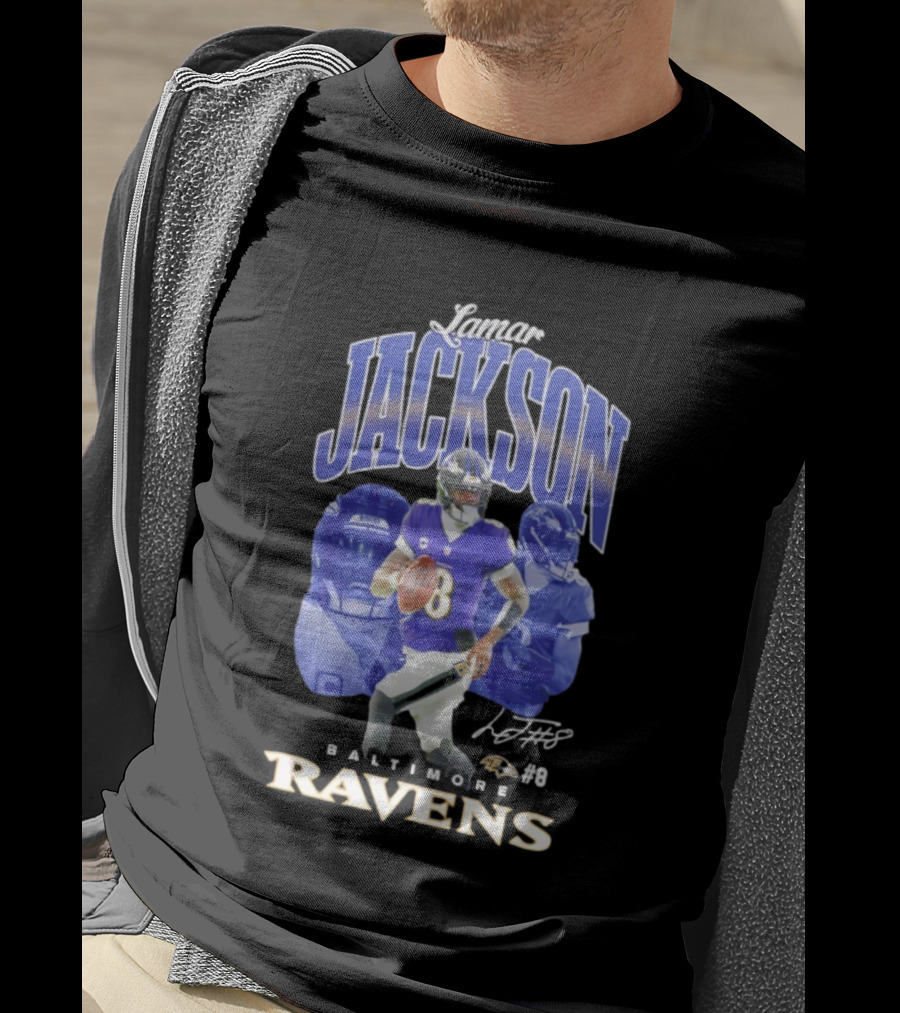 Lamar Jackson Baltimore Ravens #8 Outerstuff T-Shirt