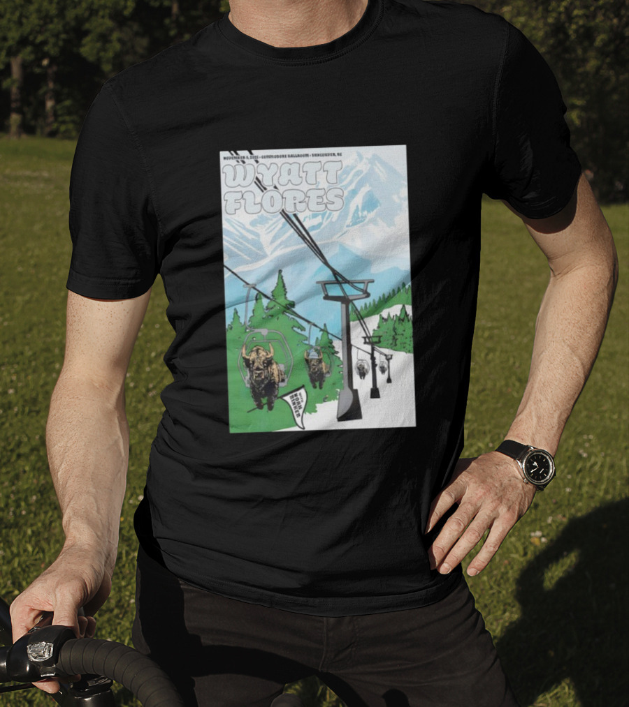Wyatt Flores Nov 8 2025 Commodore Ballroom Vancouver BC Ski Lift Buffalo Artwork T-Shirt