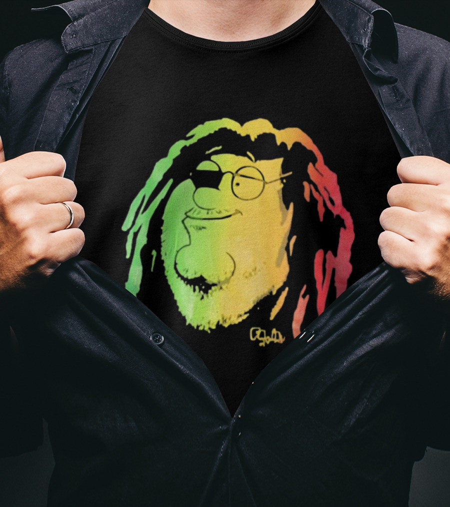 Family Guy Peter Griffin Rasta Colors Bob Marley Style T-Shirt