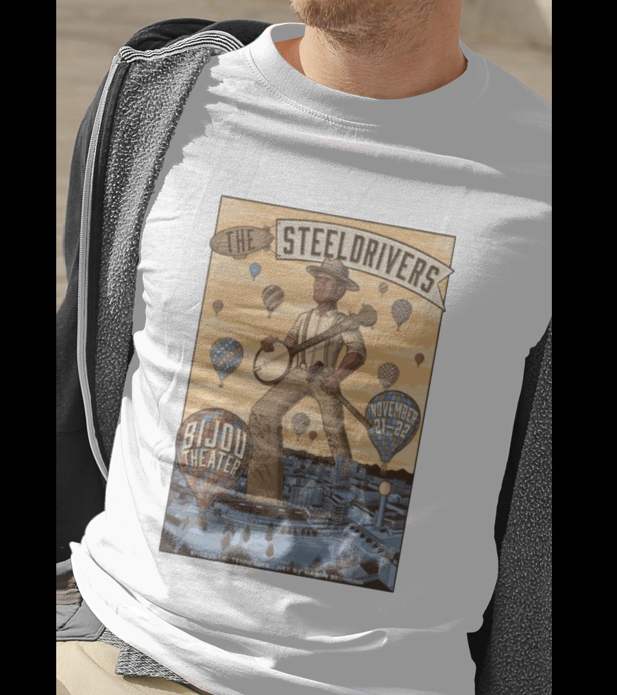 The SteelDrivers Bijou Theater Knoxville November 21-22 2025 Concert T-Shirt