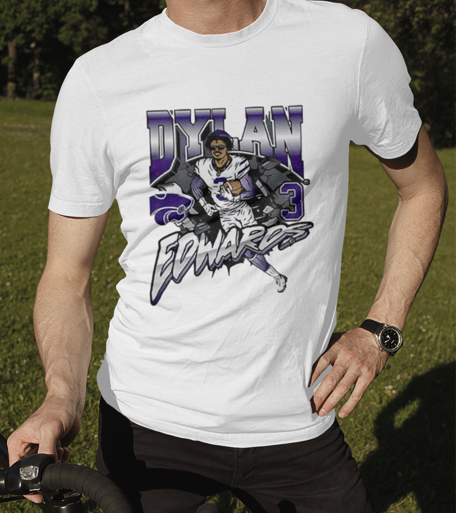 Dylan Edwards 3 Kansas State Wildcats Football NFL 2025 Vintage T-Shirt