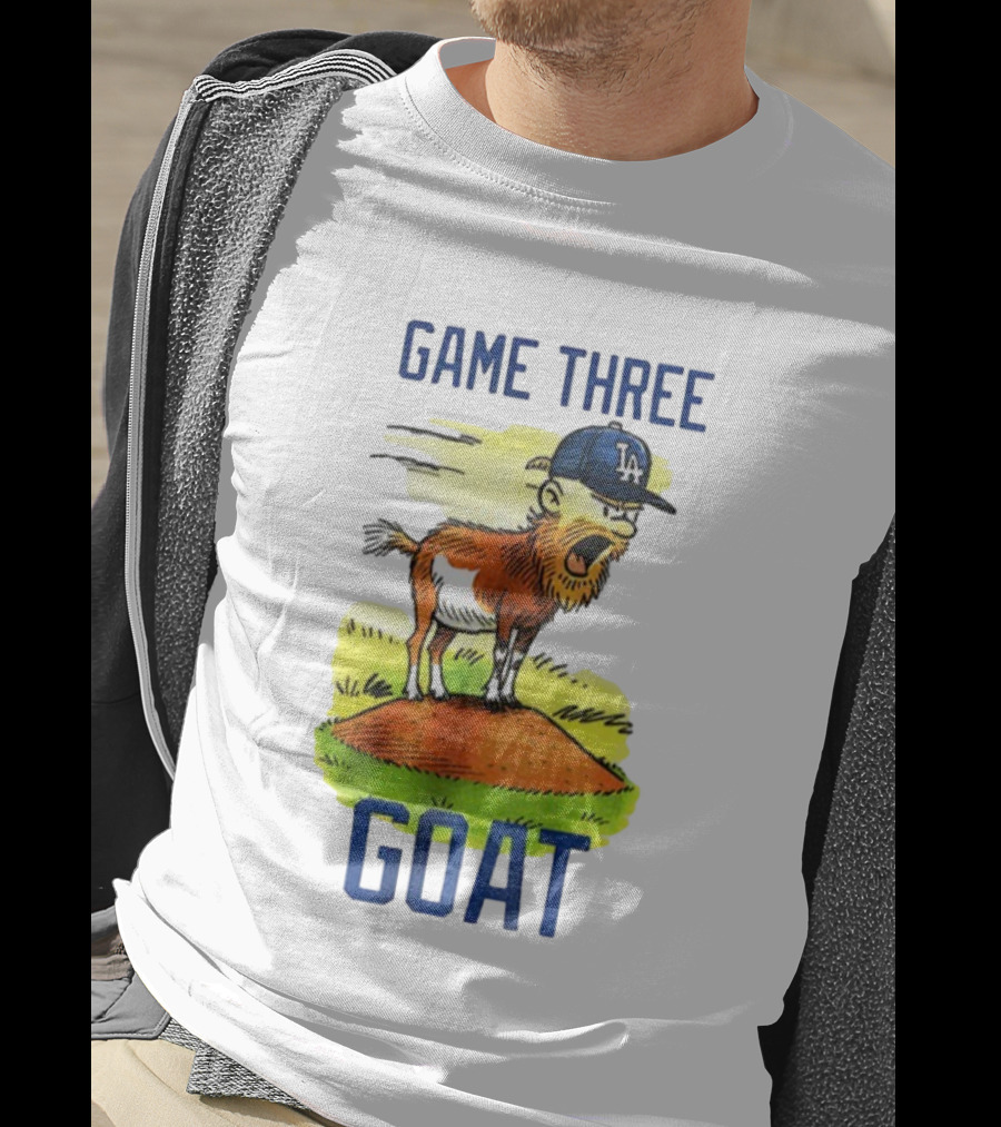 Game Three Goat Los Angeles Dodgers MLB Baseball World Series 2025 T-Shirt
