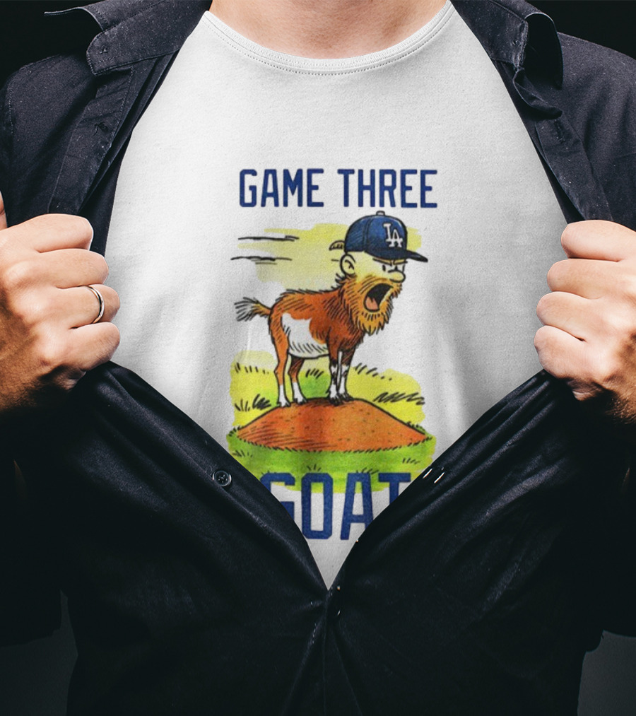 Game Three Goat Los Angeles Dodgers MLB Baseball World Series 2025 T-Shirt