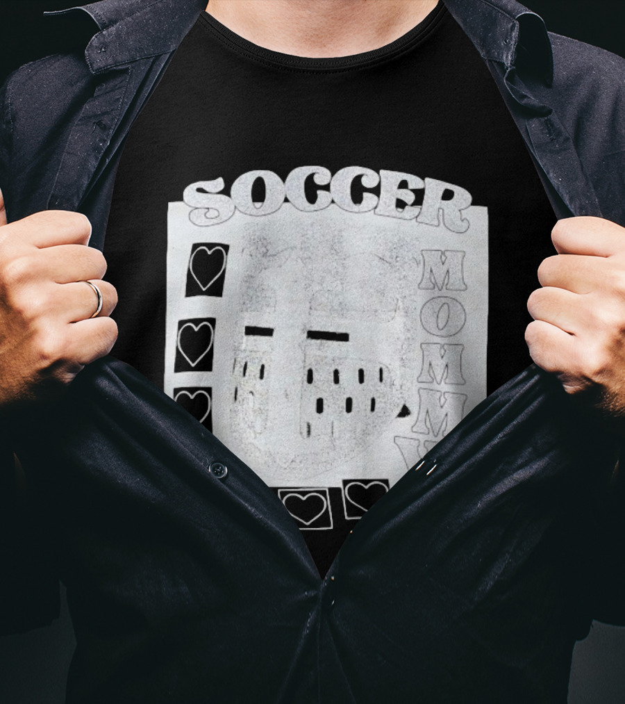 Soccer Mommy Shield Hearts And Helmet T-Shirt