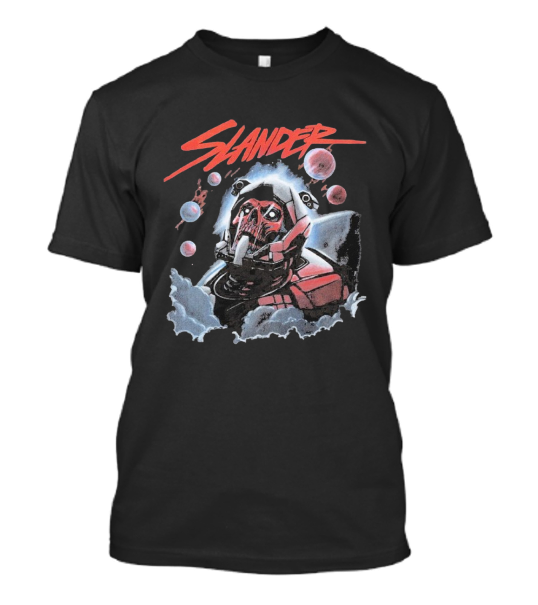Slander Skull Bubbles Red Mech Style T-Shirt