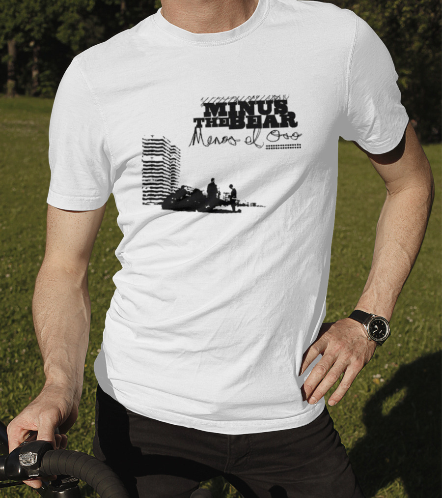 Minus The Bear Menos El Oso Skyline Urban Scene T-Shirt