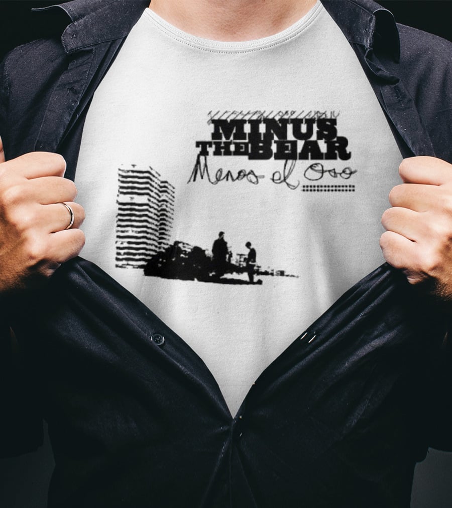 Minus The Bear Menos El Oso Skyline Urban Scene T-Shirt