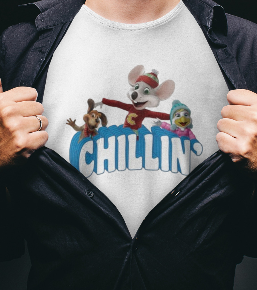 Chuck E Cheese Chillin’ Winter Fun Characters T-Shirt