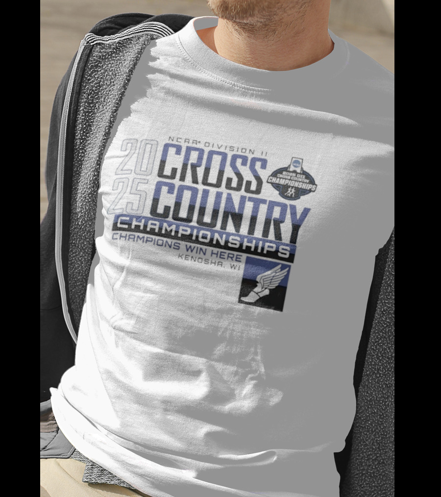 NCAA Division II Cross Country Championships 2025 Kenosha WI Champions Win Here T-Shirt
