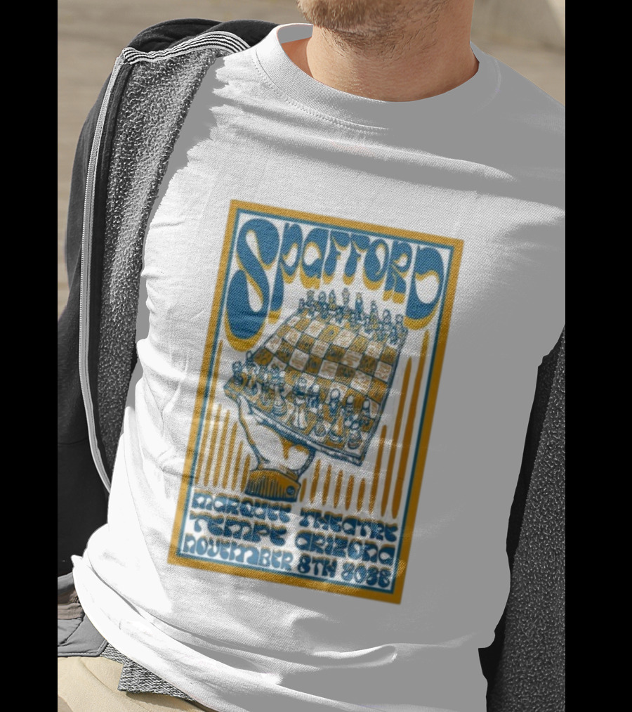 Spafford Marquee Theatre Tempe Arizona November 8th 2025 Chessboard Art T-Shirt
