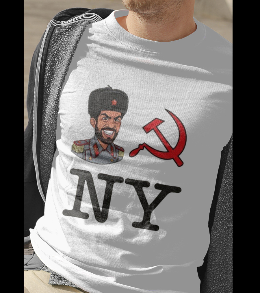NY Communist Party Zohran Mamdani Imagery With Hammer And Sickle T-Shirt