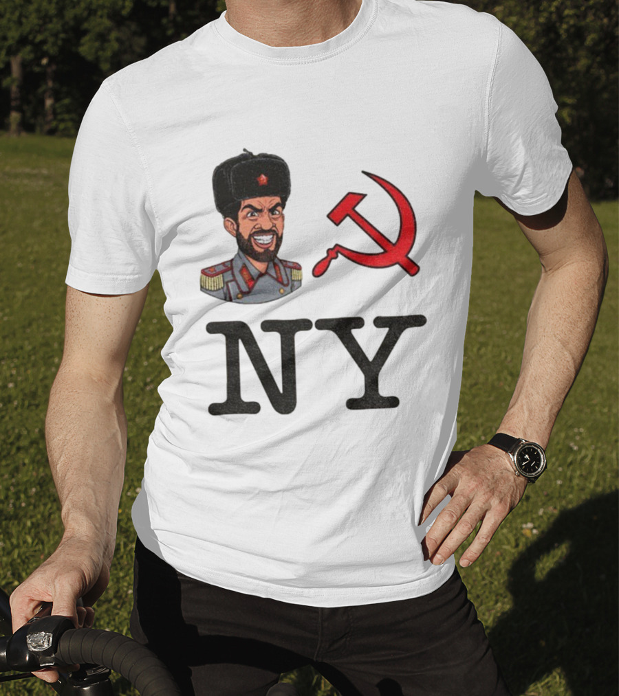 NY Communist Party Zohran Mamdani Imagery With Hammer And Sickle T-Shirt
