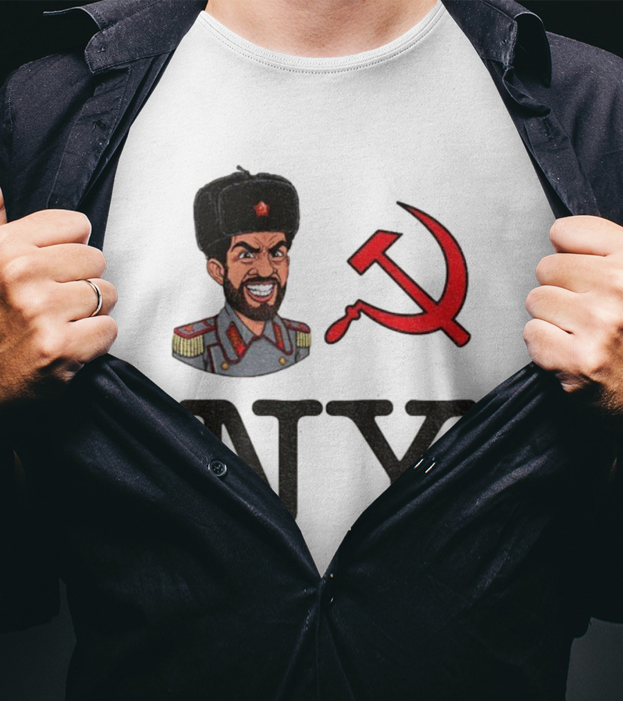 NY Communist Party Zohran Mamdani Imagery With Hammer And Sickle T-Shirt