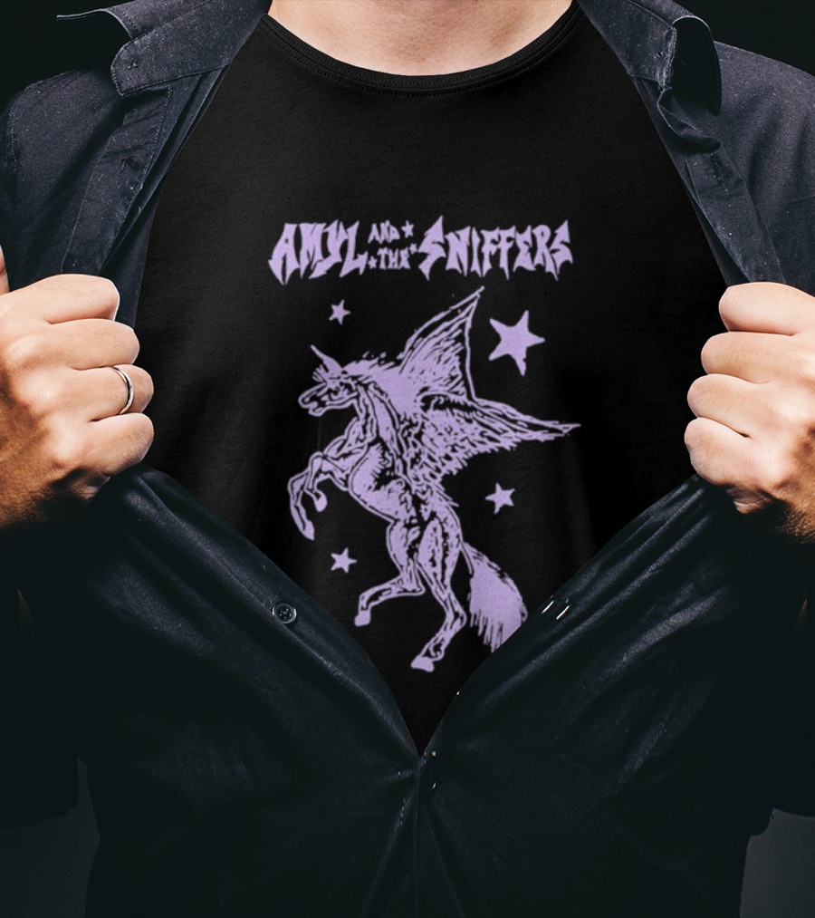 Amyl And The Sniffers Old Town Road Starry Pegasus T-Shirt