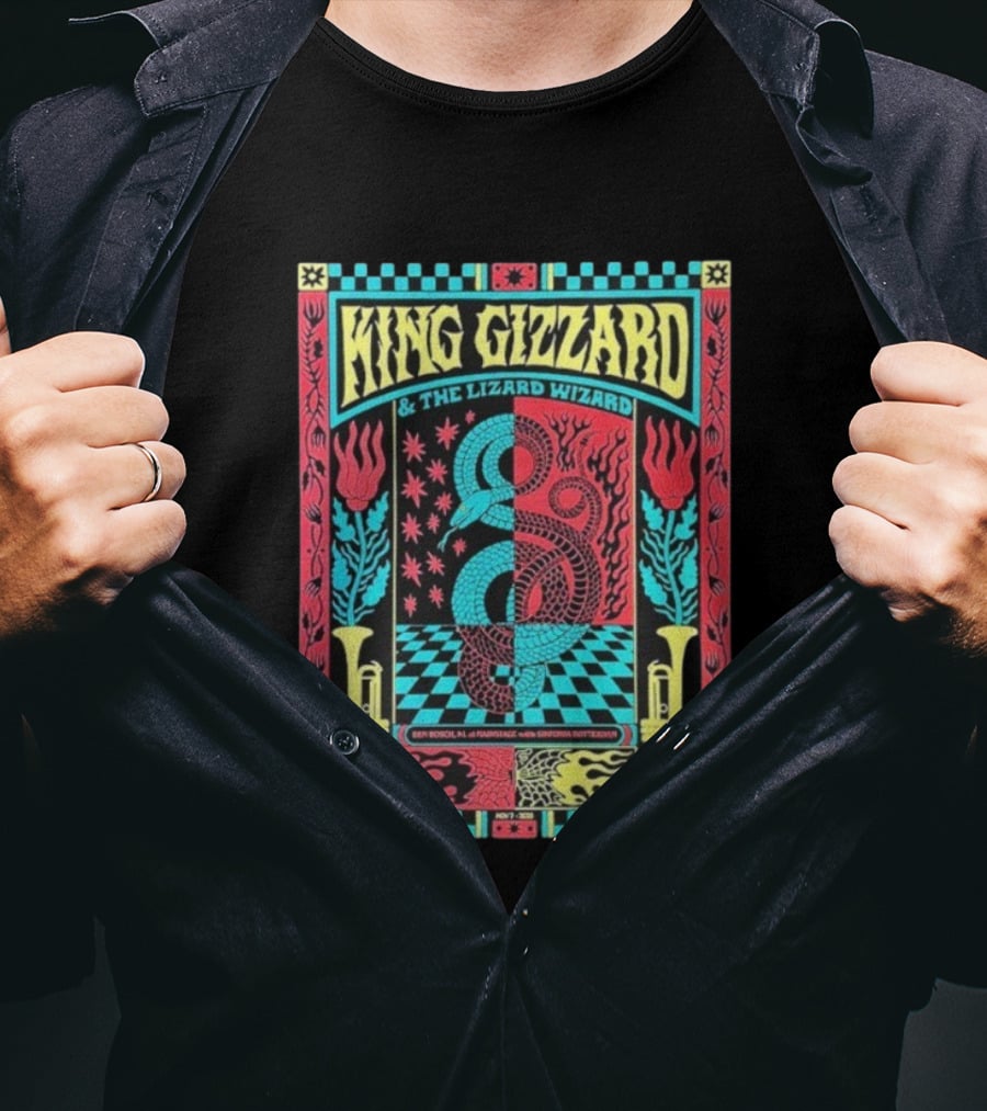 King Gizzard And The Lizard Wizard Den Bosch Netherlands Mainstage November 7 2025 Symphony Rotterdam T-Shirt