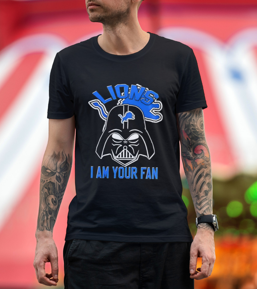 Detroit Lions Darth Vader I Am Your Fan Star Wars Collaboration T-Shirt