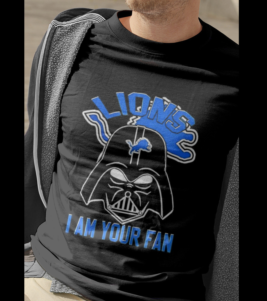 Detroit Lions Darth Vader I Am Your Fan Star Wars Collaboration T-Shirt