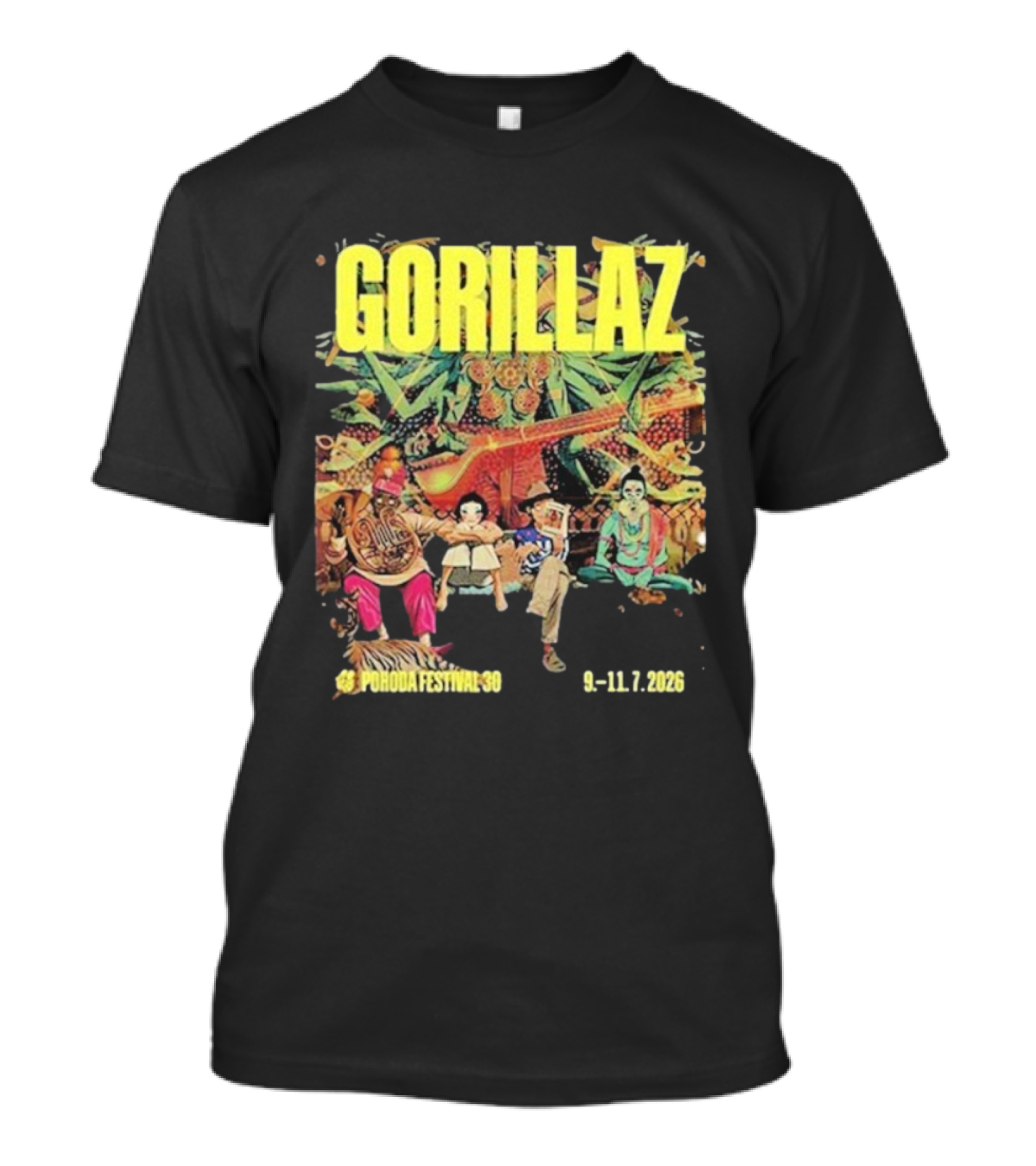 Gorillaz Pohoda Festival July 9-11 2026 Vibrant Music Artistry T-Shirt