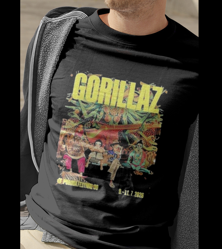 Gorillaz Pohoda Festival July 9-11 2026 Vibrant Music Artistry T-Shirt