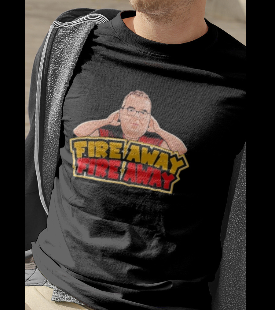 Stephen Bunting Fire Away Dart Player Cartoon Character Blocking Ears T-Shirt