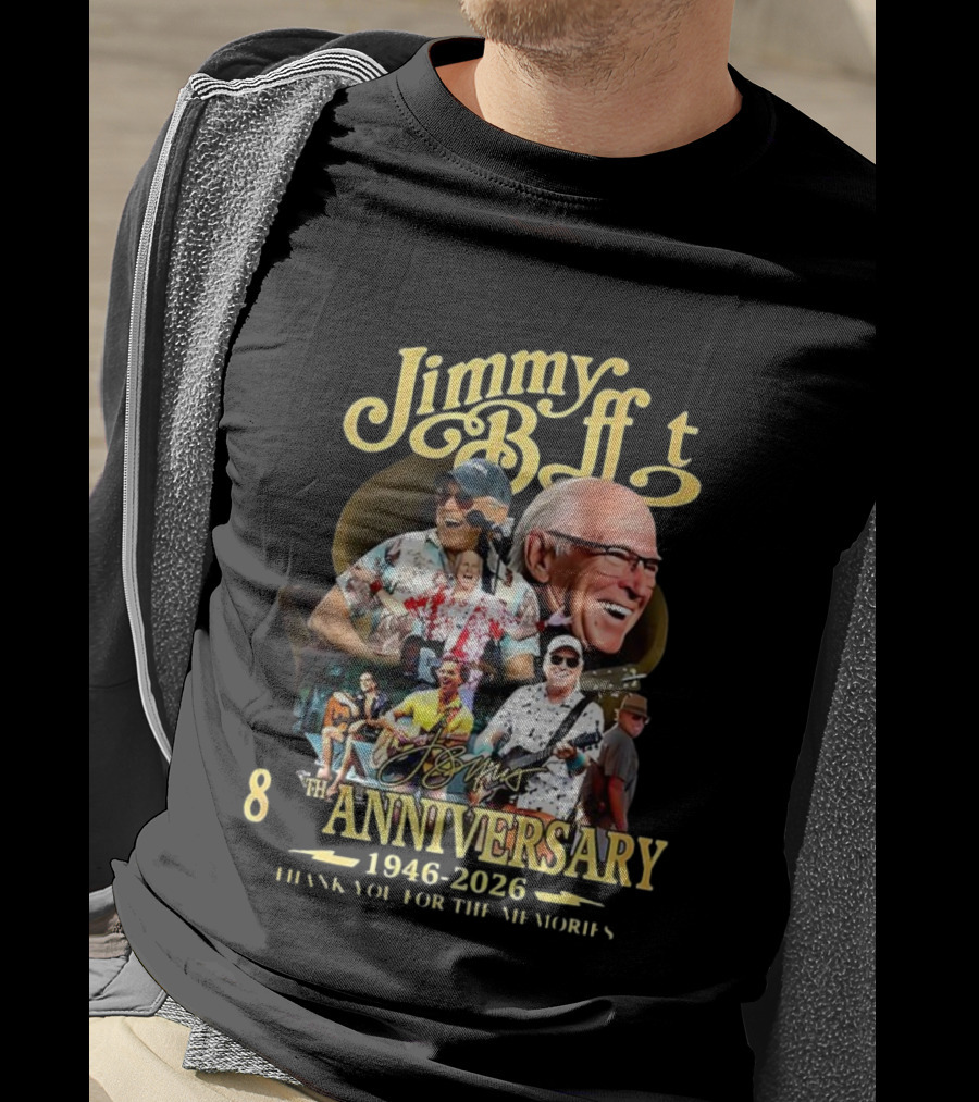 Jimmy Buffett 80th Anniversary 1946-2026 Thank You For The Memories T-Shirt