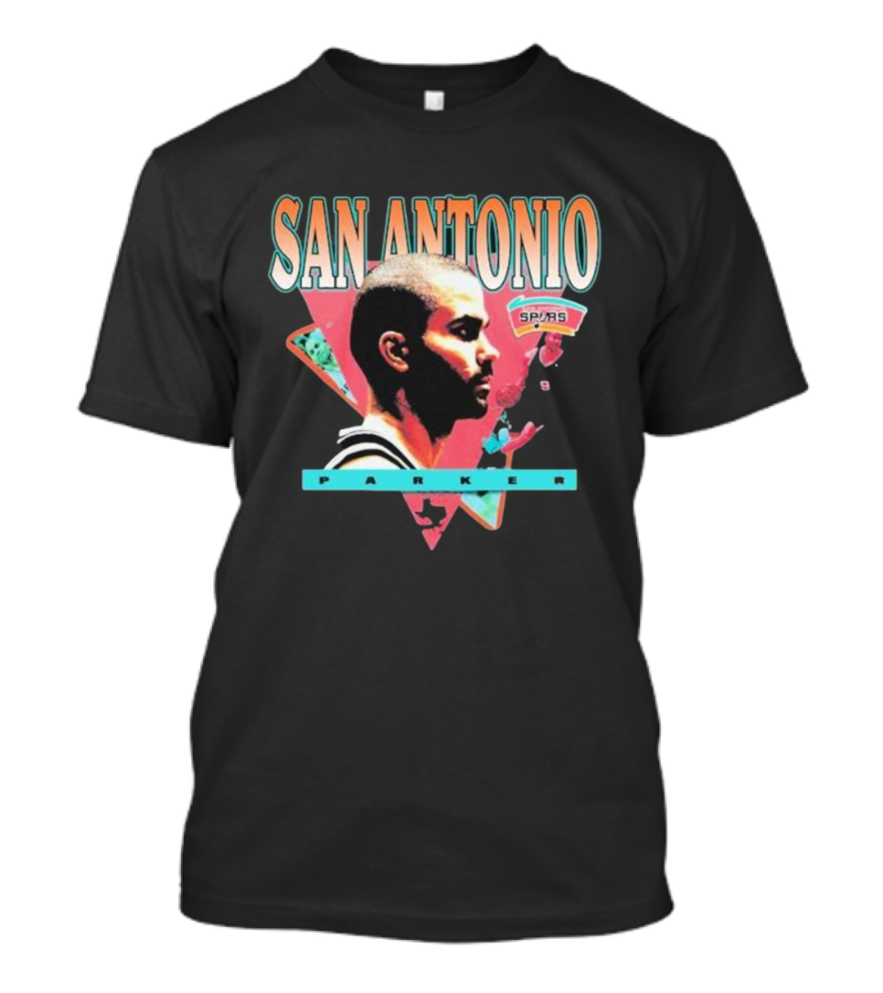 San Antonio Spurs Parker Vintage Basketball Style T-Shirt