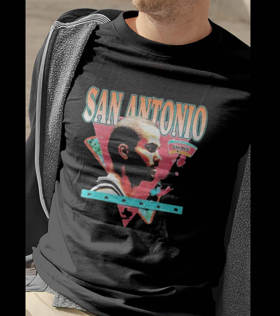 San Antonio Spurs Parker Vintage Basketball Style T-Shirt