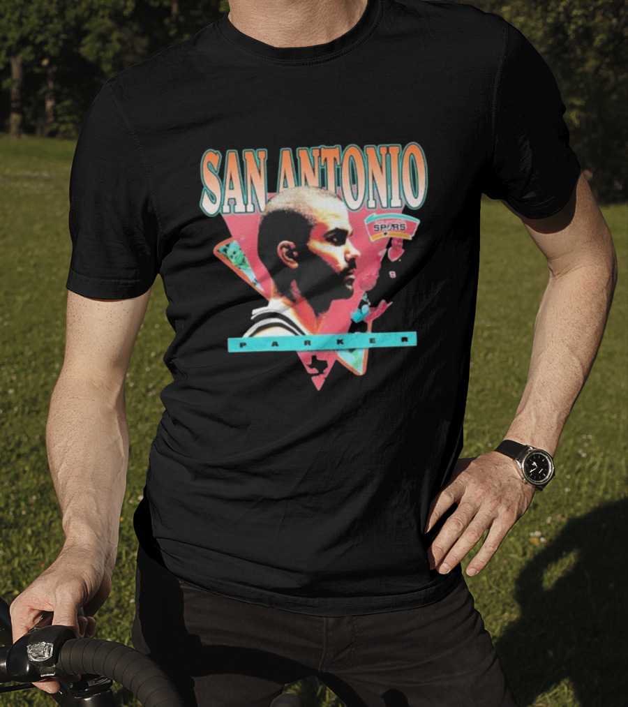San Antonio Spurs Parker Vintage Basketball Style T-Shirt