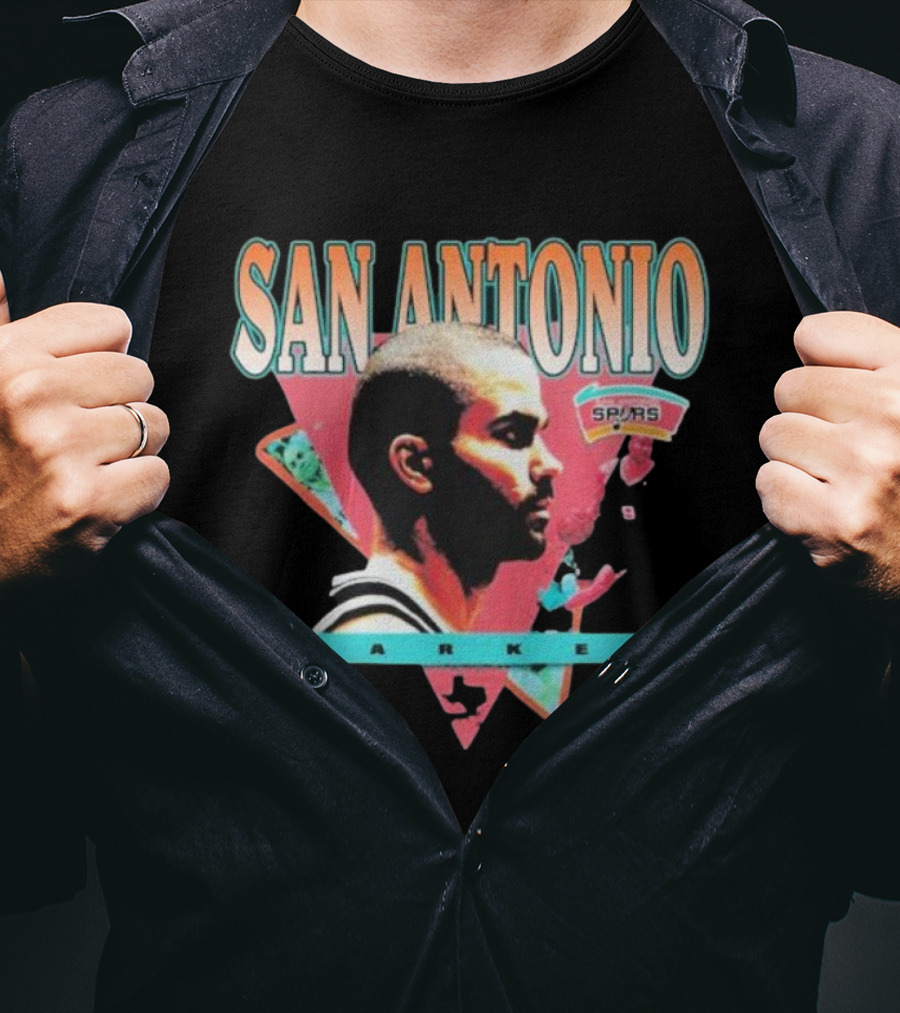 San Antonio Spurs Parker Vintage Basketball Style T-Shirt