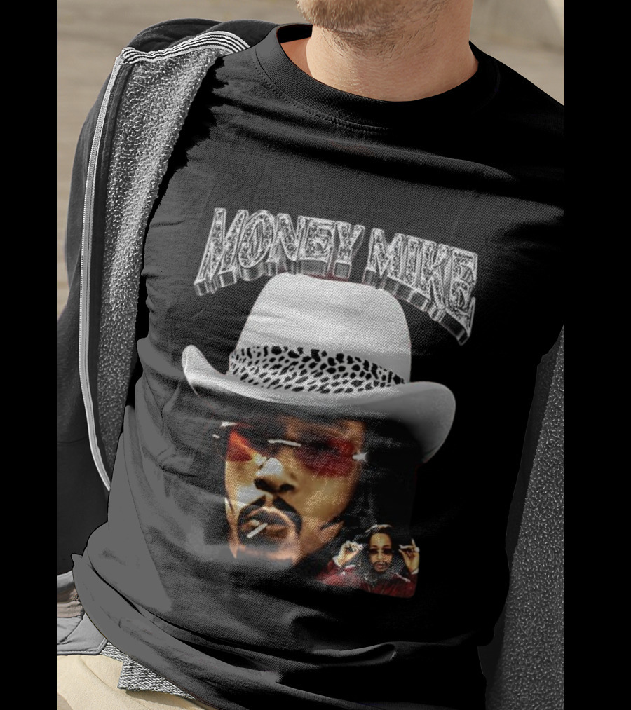 Money Mike Friday After Next Character Big Face White Hat Sunglasses T-Shirt