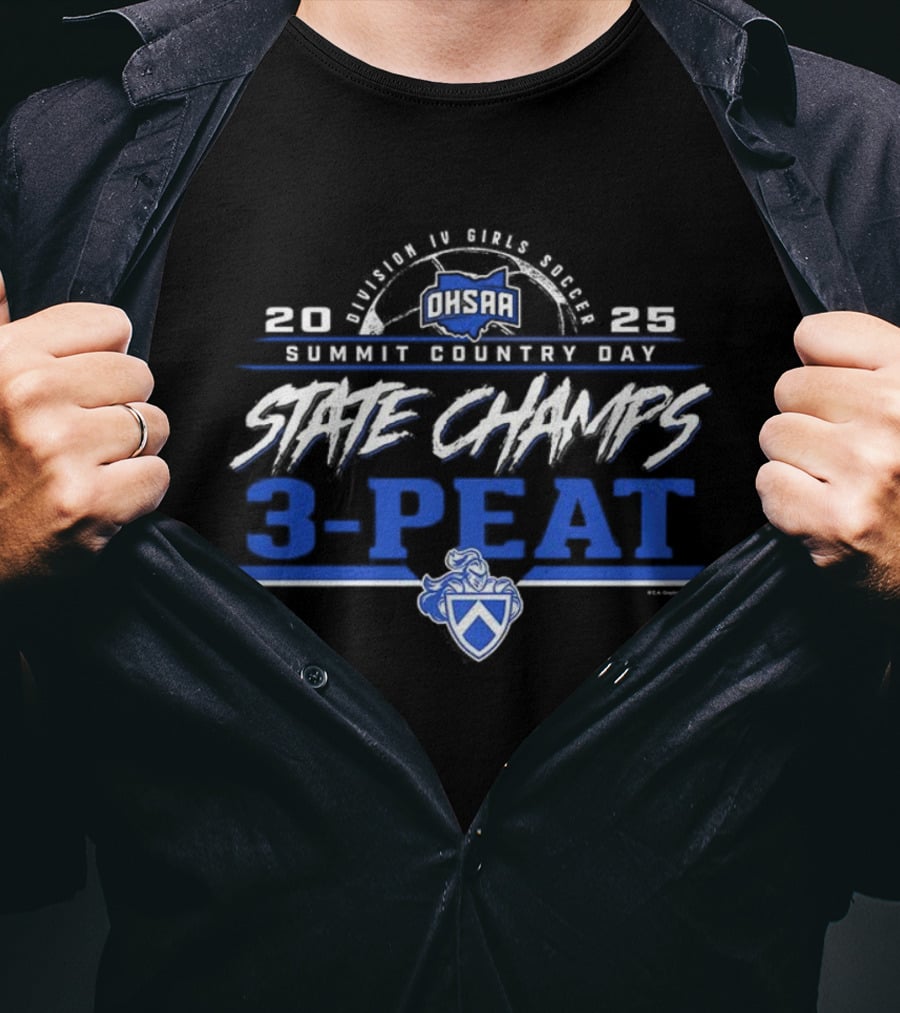 Summit Country Day 2025 OHSAA Division 4 State Champs 3-Peat T-Shirt