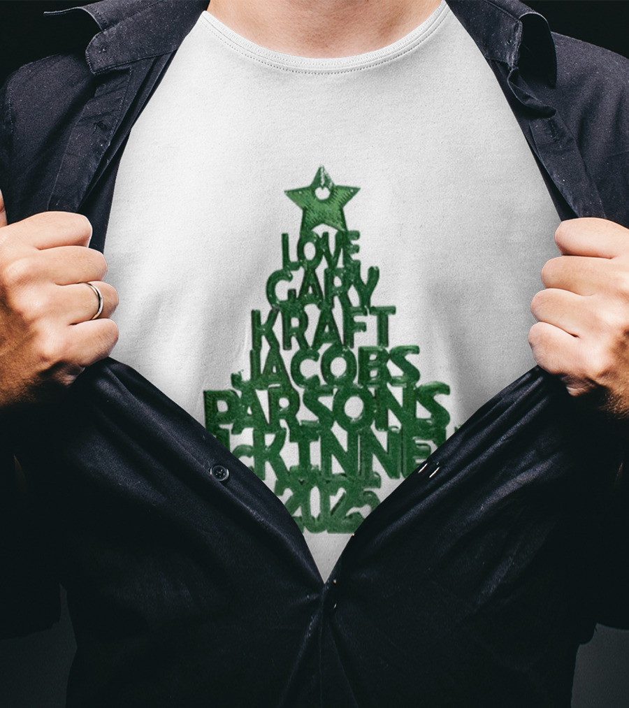 2025 Love Gary Kraft Jacobs Parsons McKinney Christmas Tree T-Shirt