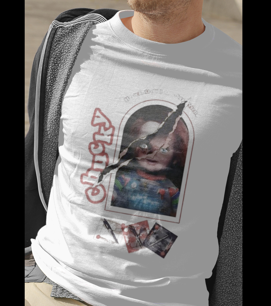 Chucky Let's Be Friends He Wants You As A Bestfriend Creepy Doll Horror T-Shirt