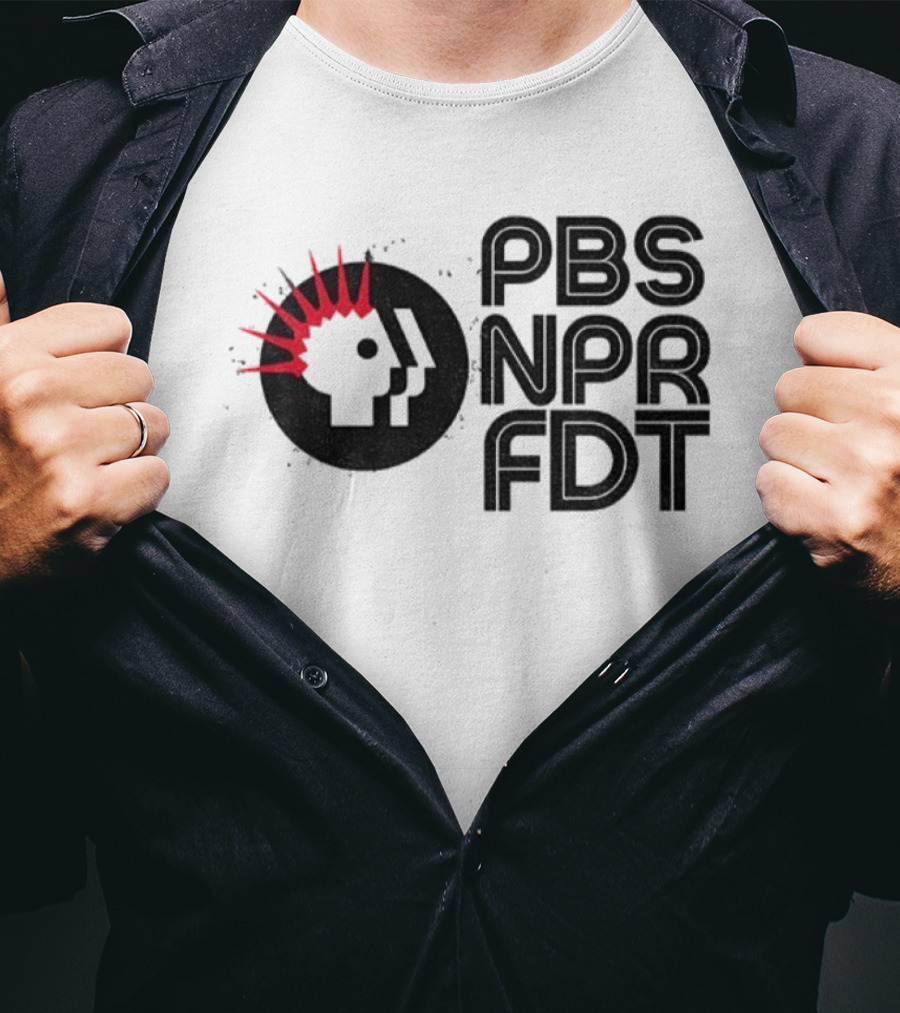 PBS NPR FDT Punk Style Political Statement T-Shirt