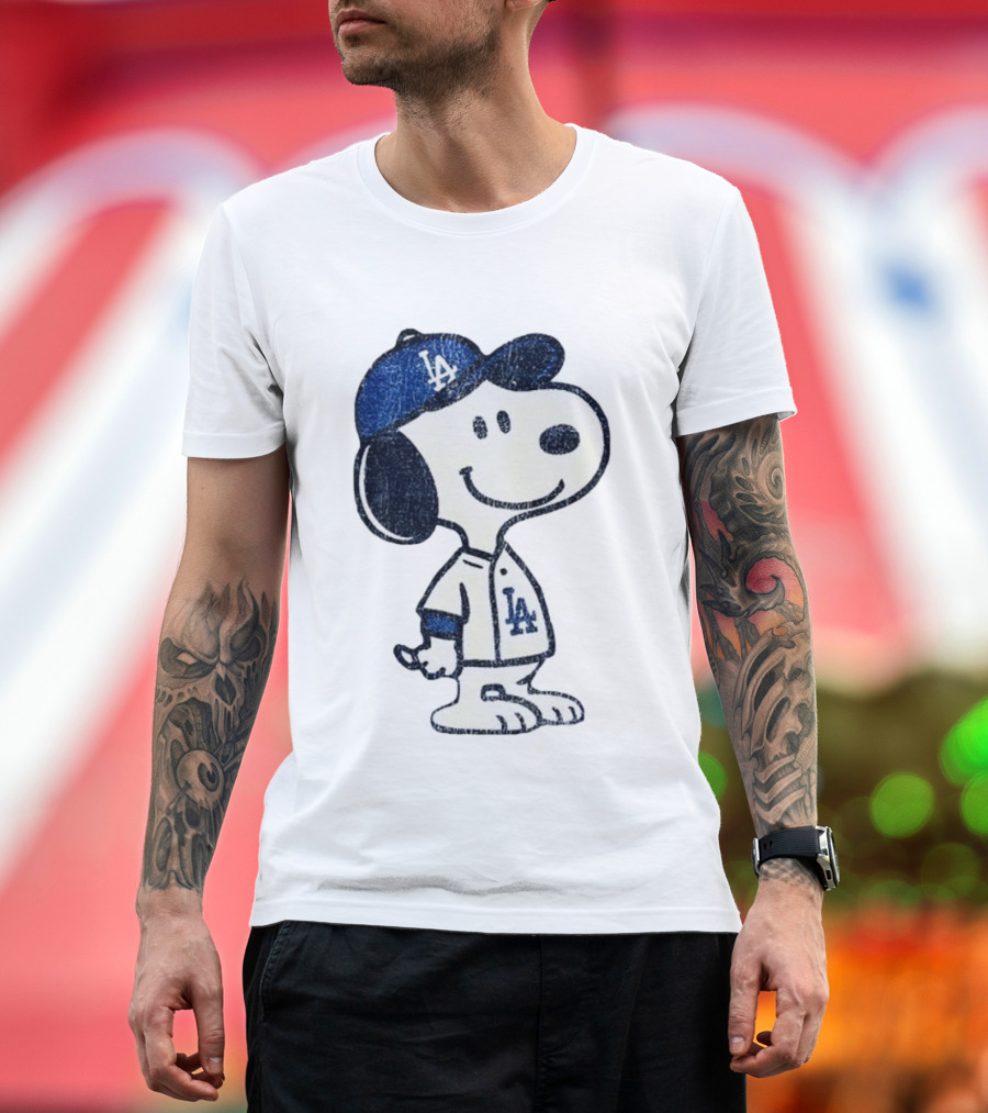 Snoopy Los Angeles Dodgers MLB Baseball Player World Series 2025 T-Shirt