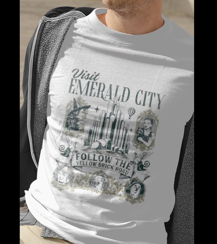 Visit Emerald City Follow The Yellow Brick Road Wizard Of Oz T-Shirt