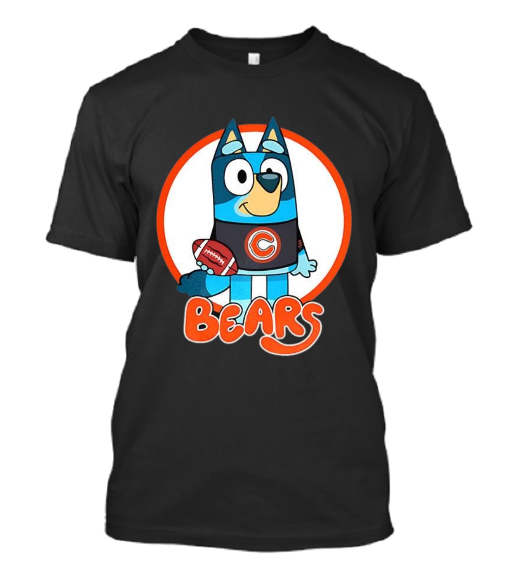 Bluey Bears Football Cartoon Character With C Logo T-Shirt