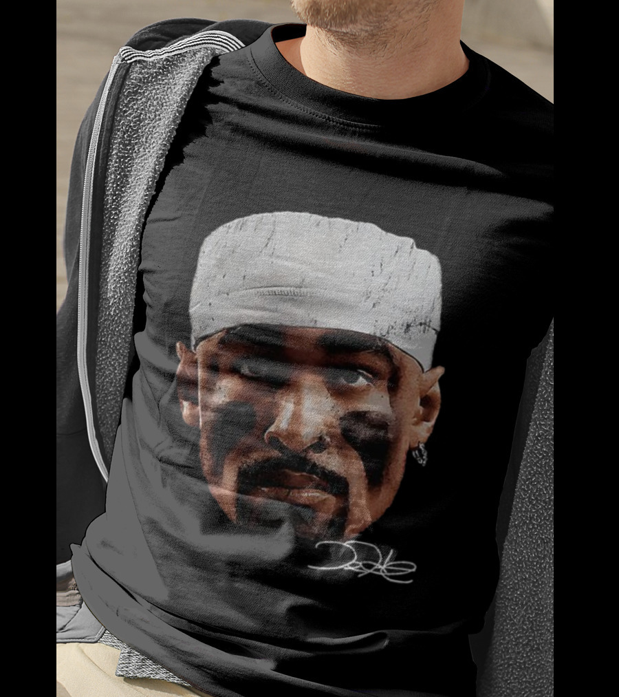 Jalen Hurts Philadelphia Eagles Big Head Signature Vintage Football T-Shirt