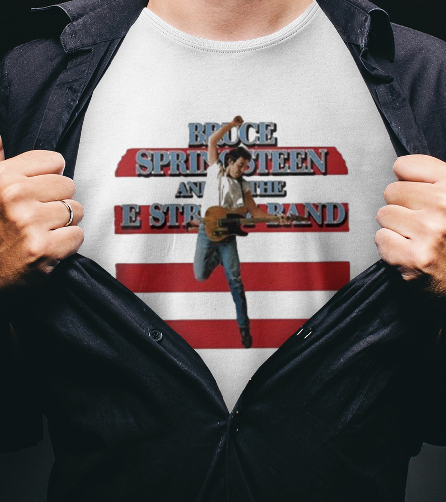 Bruce Springsteen And The E Street Band Born In The U.S.A. Tour 1984-85 Guitar T-Shirt