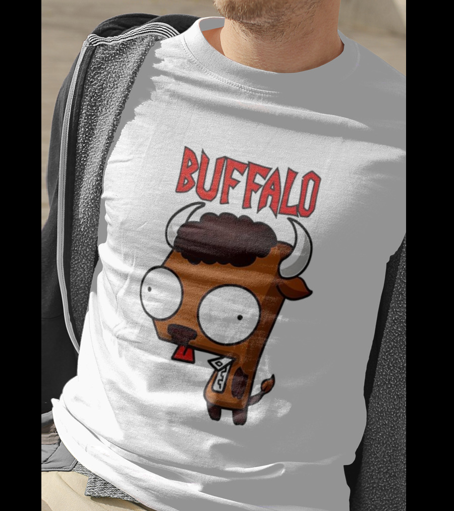 Buffalo Character With Horns And Big Eyes T-Shirt