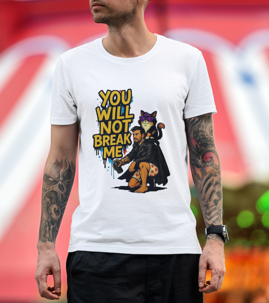 Dungeon Crawler Carl You Will Not Break Me Donut Cat Graffiti Style T-Shirt